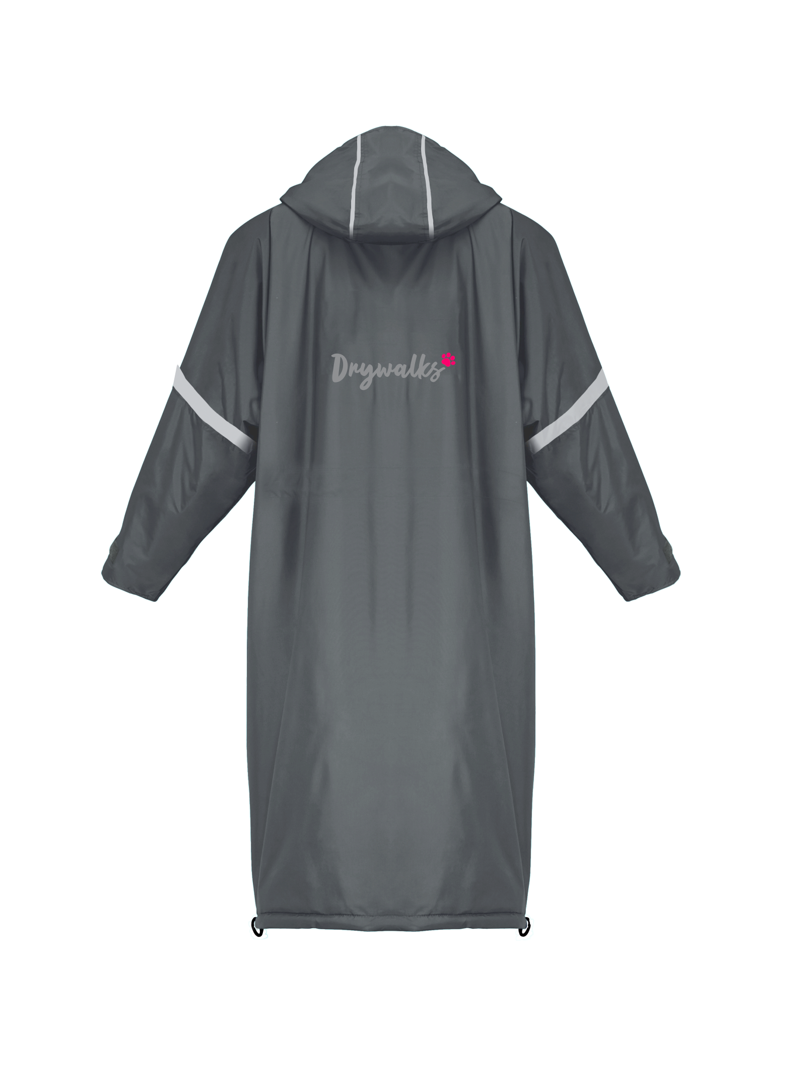 Drywalks Winter Walker Waterproof Dog Walking Coat charcoal/pink