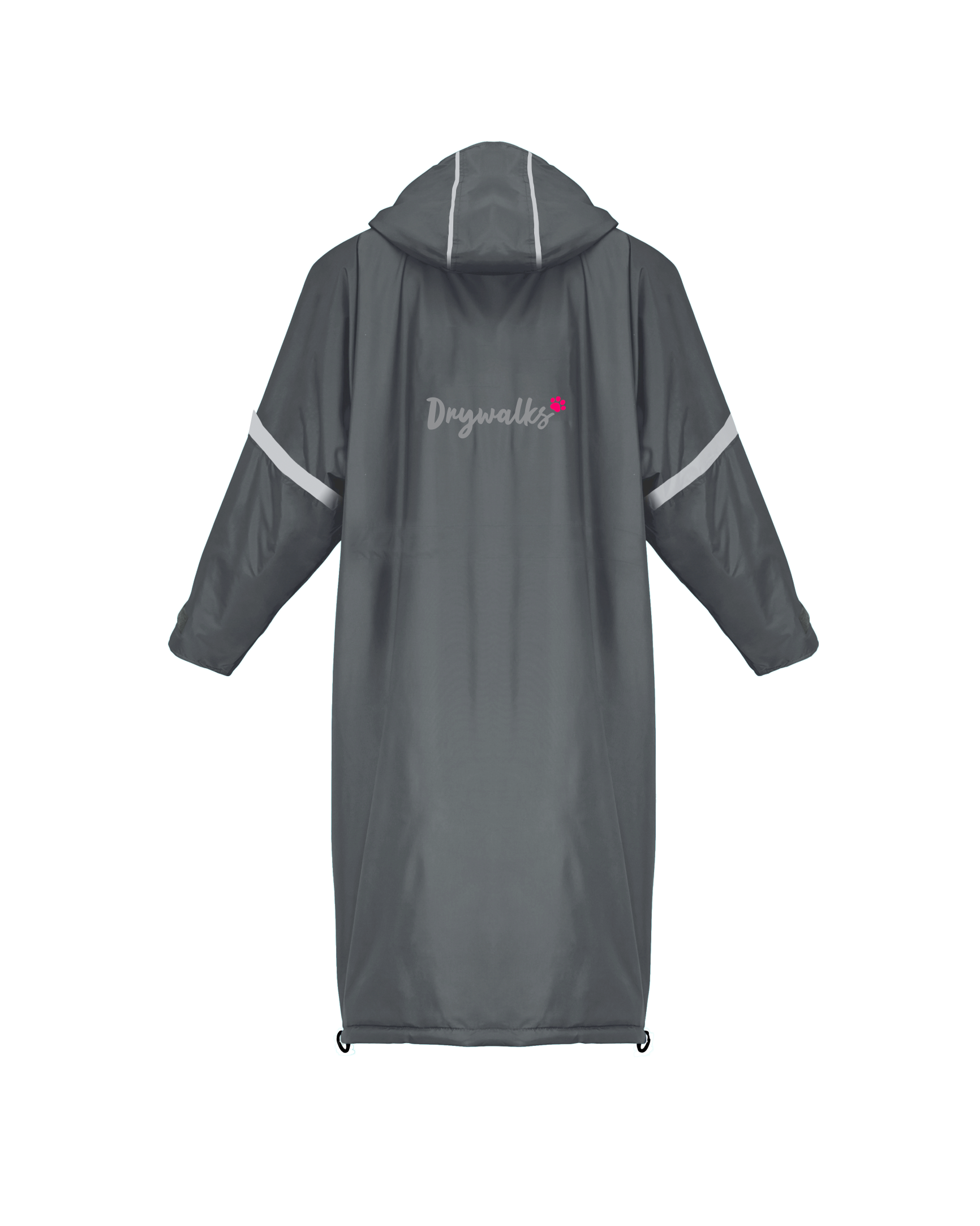 Drywalks Winter Walker Waterproof Dog Walking Coat charcoal/pink