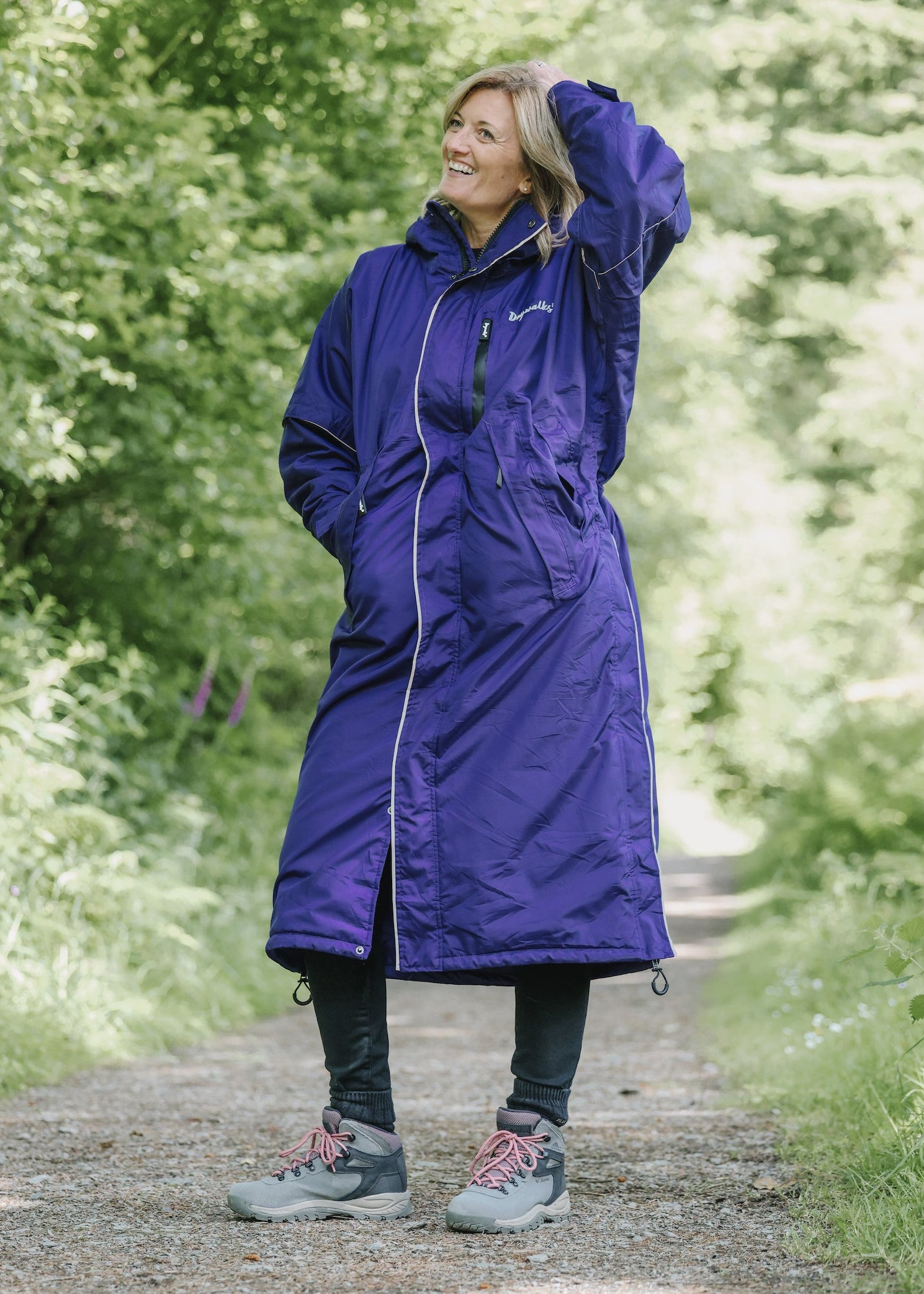 Drywalks Waterproof Breathable Lightweight Dog Walking Coat Purple
