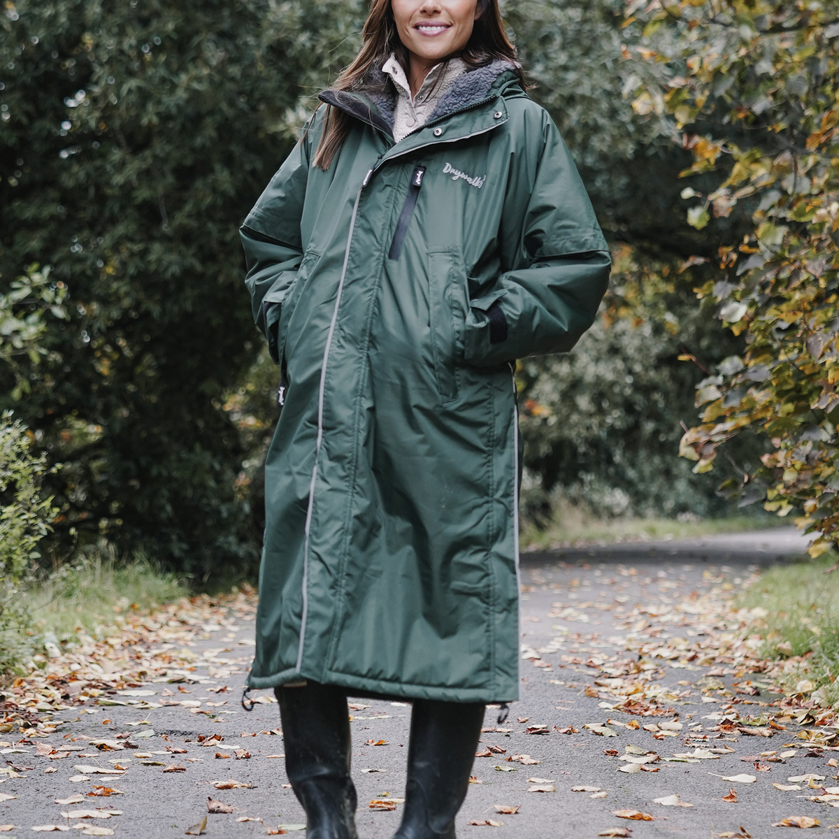 Drywalks Winter Walker Waterproof Dog Walking Coat Forest Green