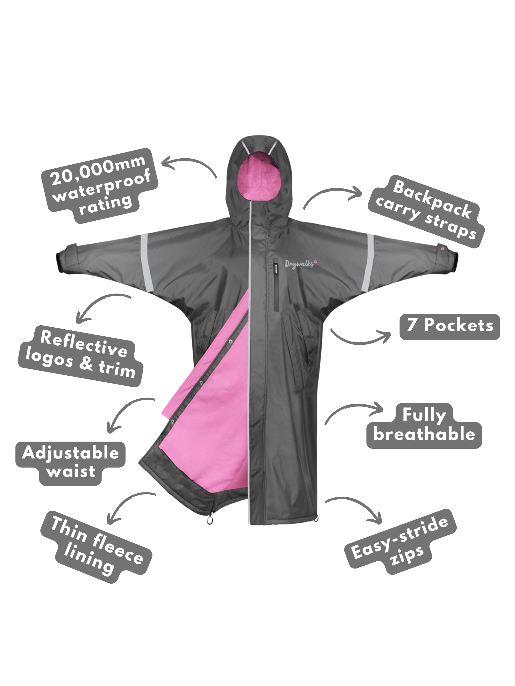 All Seasons Waterproof Coat | Charcoal