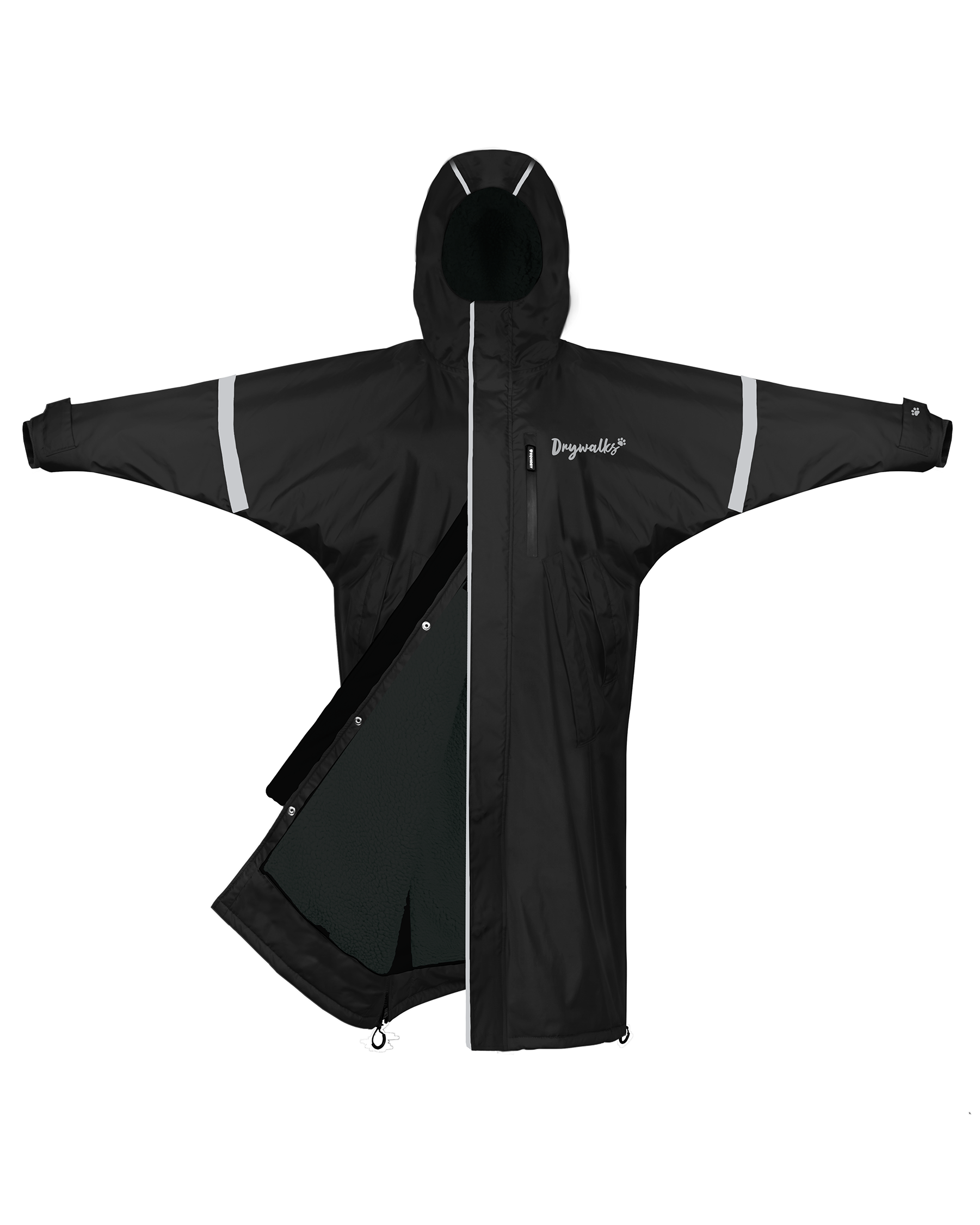 Drywalks Winter Walker Waterproof Dog Walking Coat in black