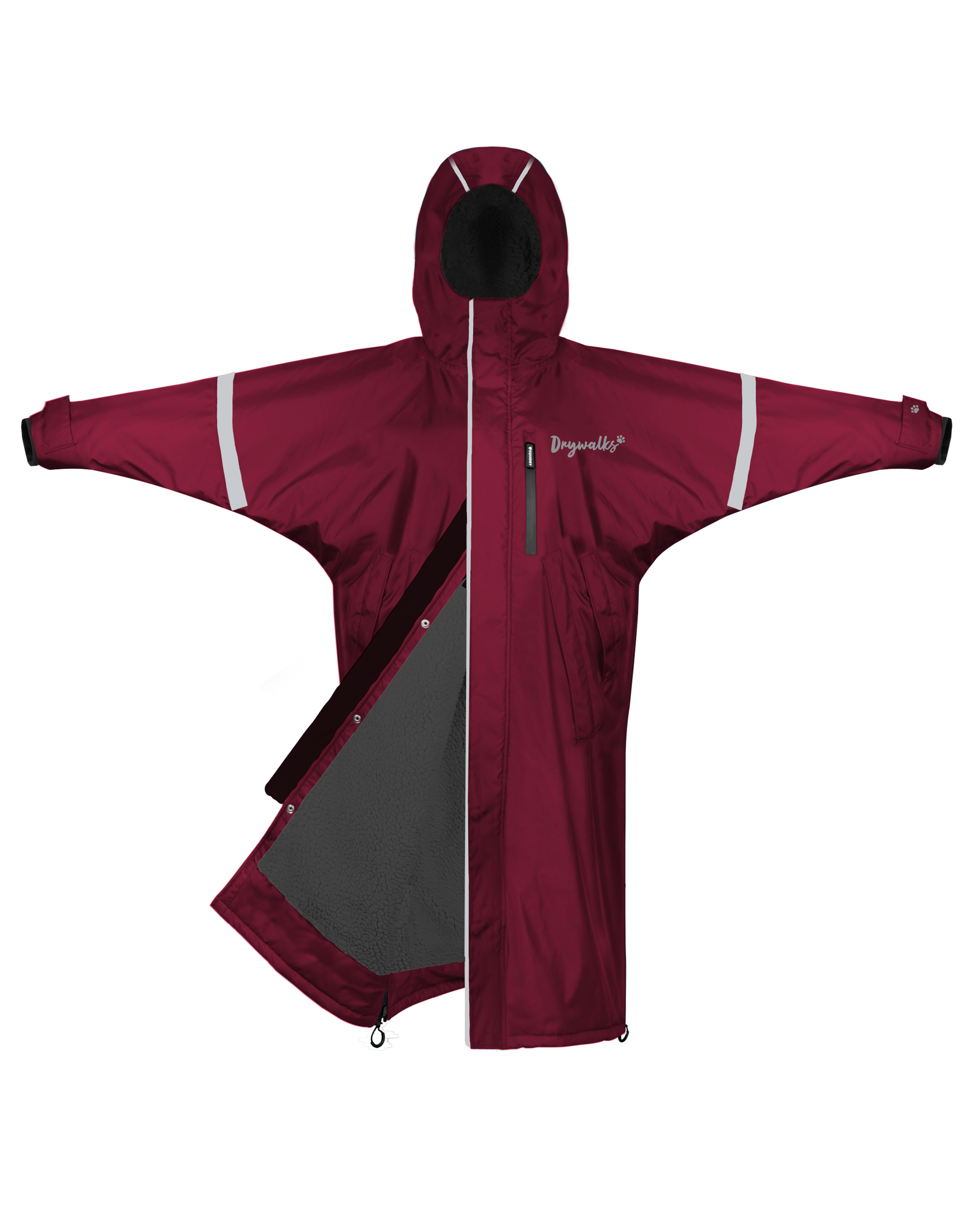 Drywalks Winter Walker Waterproof Dog Walking Coat in plum