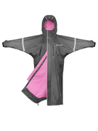 Drywalks Women's Waterproof Dog Walking Coat in charcoal/pink